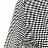 alice+olivia Women's Black White Size 14 1/2 Sleeve Houndstooth Dress