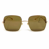 Gucci Metal Rose Gold Tone Square GG1434S Sunglasses
