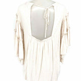 Pilcro Women's Blush/White Size S 3/4 Sleeve Viscose Blend Check Long Sleeve