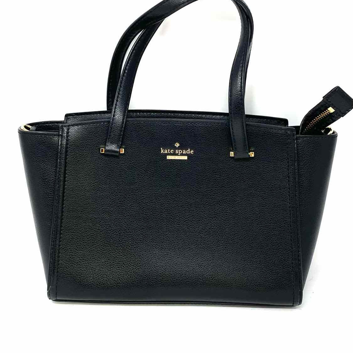Kate Spade Patterson Dr. Small Geraldine Black Tote Pebbled Leather Satchel
