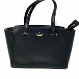 Kate Spade Patterson Dr. Small Geraldine Black Tote Pebbled Leather Satchel
