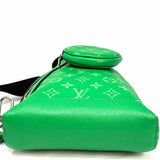 LOUIS VUITTON 2024 Duo Sling Bag Taigarama Cactus Green Made in France Crossbody