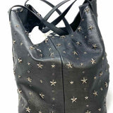 JIMMY CHOO Black Pimlico Star Studded Leather Tote