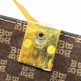 BALLY Vintage Camel Mini Flap Leather Shoulder Bag