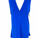REISS Shell Women's Blue Size M V-Neck Viscose Sleeveless