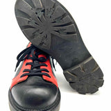 John Fluevog 7th Heaven Men's Black Red Size 11 Leather Color Block Sneakers