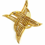 Trifari Gold Tone Woven textured Brooch