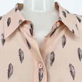 Equipment Femme Women's Peach Size XL Button Down Silk Blend Long Sleeve