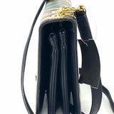 DOLCE & GABBANA Brown Green Stripe Messenger Leopard Print Crossbody