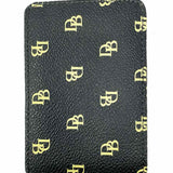 Dooney & Bourke Card Holder Black Monogram Leather Wallet