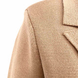 L'AGENCE Sofia Women's Brown Size L Double Breasted Knit Blazer