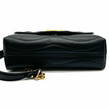 LOUIS VUITTON New Wave Chain MM NM Black Flap Quilted Crossbody
