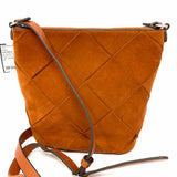 Treasure&Bond Rust Bucket Woven Suede Crossbody