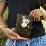 LOUIS VUITTON 2004 Panda Small Agenda Takashi Murakami Brown Monogram Wallet