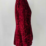 Andrea Polizzi Women's Red Size 4 Crushed Velvet Jacket & Pants Set