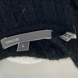 Vince Women's Black Size L Shawl Collar Wool Cardigan