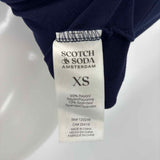 SCOTCH&SODA Women's Navy Size XS Cowl Neck Sleeveless
