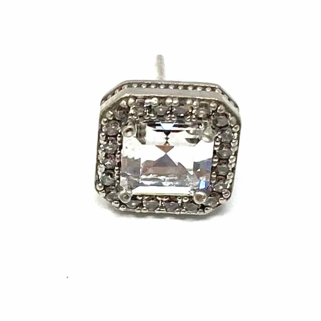 .925 Sterling Silver Stud Cubic Zirconia Earrings