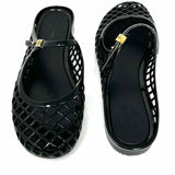 Tory Burch Mellow Jelly Women's Black Size 8 Mary Jane Rubber Mesh Flats