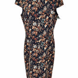 W by Worth Women's Navy Size 8 sheath Floral Dress