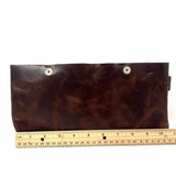 Southwestern Cowgirl Snaps Brown Cowhide Wristlet Clutch