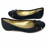 Adrienne Vittadini Women's Black Size 6.5 Round Toe Embelished Flats