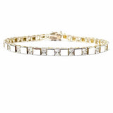 DBJ 925 Sterling Silver Tennis 7.25" Crystal Bracelet