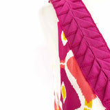 Tory Burch Women's Fuchsia/Coral Size 6 Pleated Silk Tribal Dress