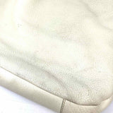 Prada White Hobo Pebbled Leather Shoulder Bag