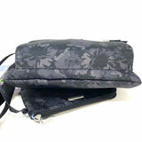 Baggallini Nylon Charcoal Zip Abstract Crossbody