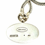 Lois Hill 925 Sterling Silver Pendant Box Chain Filigree Necklace
