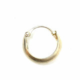 .925 Matte Silver 1/2" Hoop Earrings