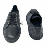Gucci Miro Soft Men's Charcoal Shoe Size 12 Lace Up Canvas GG Sneakers