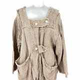 Magnolia Pearl Love Label Potters Women's Beige Size L Burlap Jacket