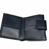 Gucci Black Compact Pebbled Leather Wallet