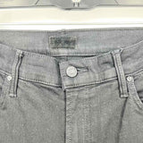 Mother Insider Crop Women's Black Size 32/14 Straight Leg Raw Hem Jeans
