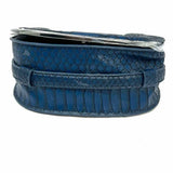 BCBGeneration Navy Saddle Bag python vegan leather Crossbody