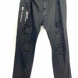 PHILIPP PLEIN Biker Men's Black Size 40 Distressed Jeans