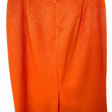 ALBERT NIPON Women's Orange Size 8 Belted Polyester Skirt Set