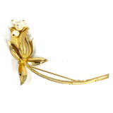 Imperial Pearl Syndicate 12K GF Yellow Gold Leaf Pearl Brooch