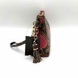 Brahmin Kayla Multi Caladesi Multi-Color Wristlet Snake Embossed Leather Clutch