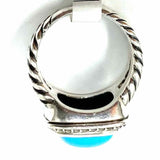 DAVID YURMAN Albione Turquoise size 6 .925 Sterling Silver Diamond Ring