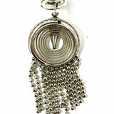 Vintage Silver tone Circle Tassel Clip On Earrings