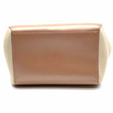 Giorgia Milani Peach Top Handle Color Block Leather Satchel