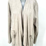 BLANKNYC Women's Beige Size L Sharkbite Cinched Cardigan