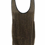 L'AGENCE Women's Black Size XS Silk Rhinestone Sleeveless