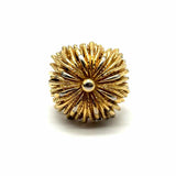 Monet Vintage size 5 Gold Tone Dome Starburst Ring