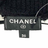 Chanel Women's Black & White Size 36/S Mock Neck Mohair Blend Knit Sweater