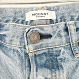 Moussy Women's Light Blue Size 28/6 Straight Leg Distressed Jeans