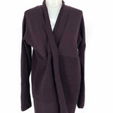 Lululemon Sit In Lotus Wrap II W4ANWS Women's Plum Sz 4 Open Front Knit Cardigan